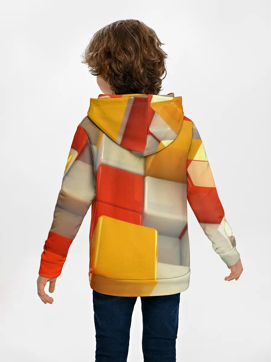 Детское худи / КУБЫ 3D