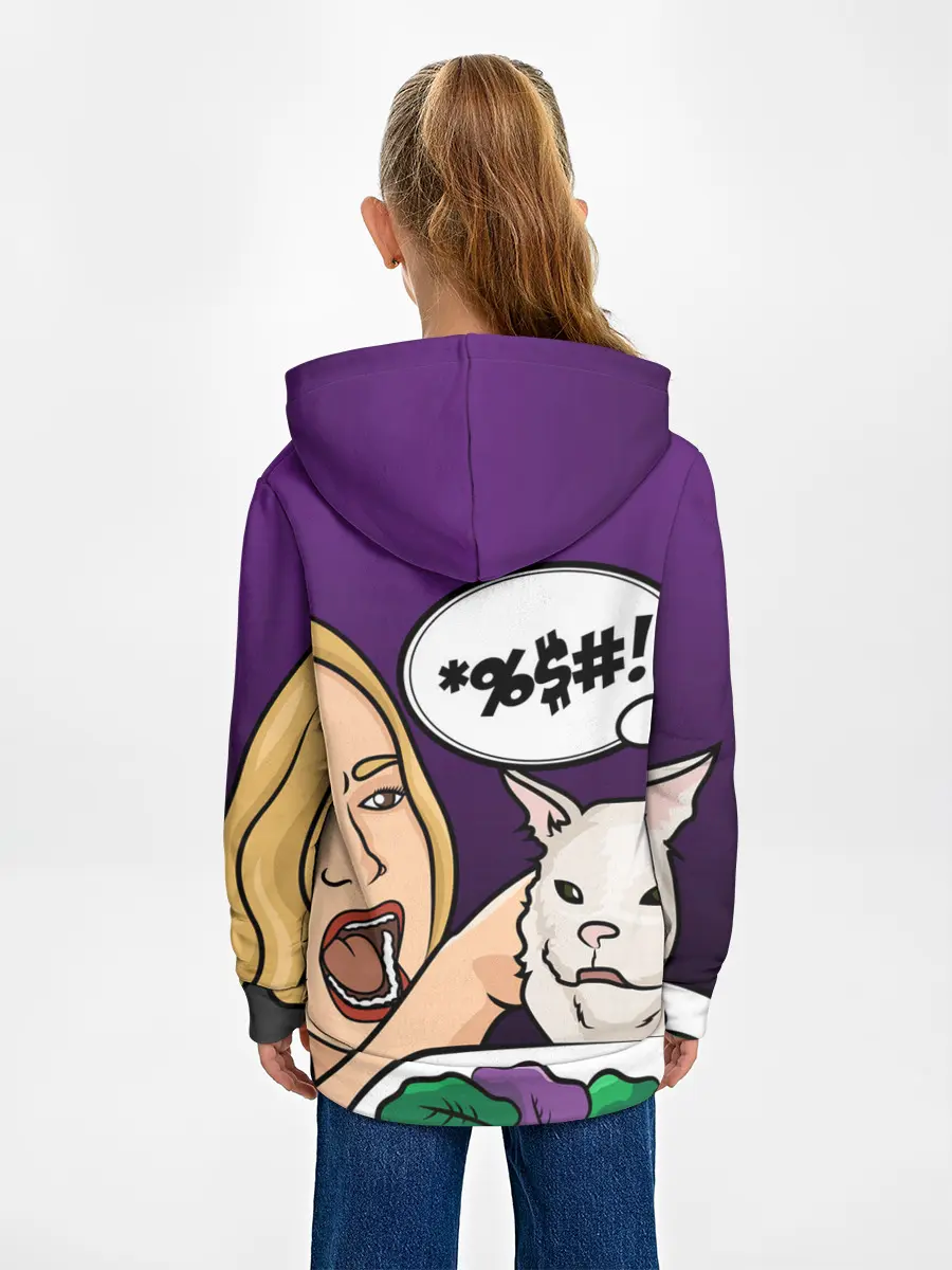 Детское худи / Woman yelling at a cat