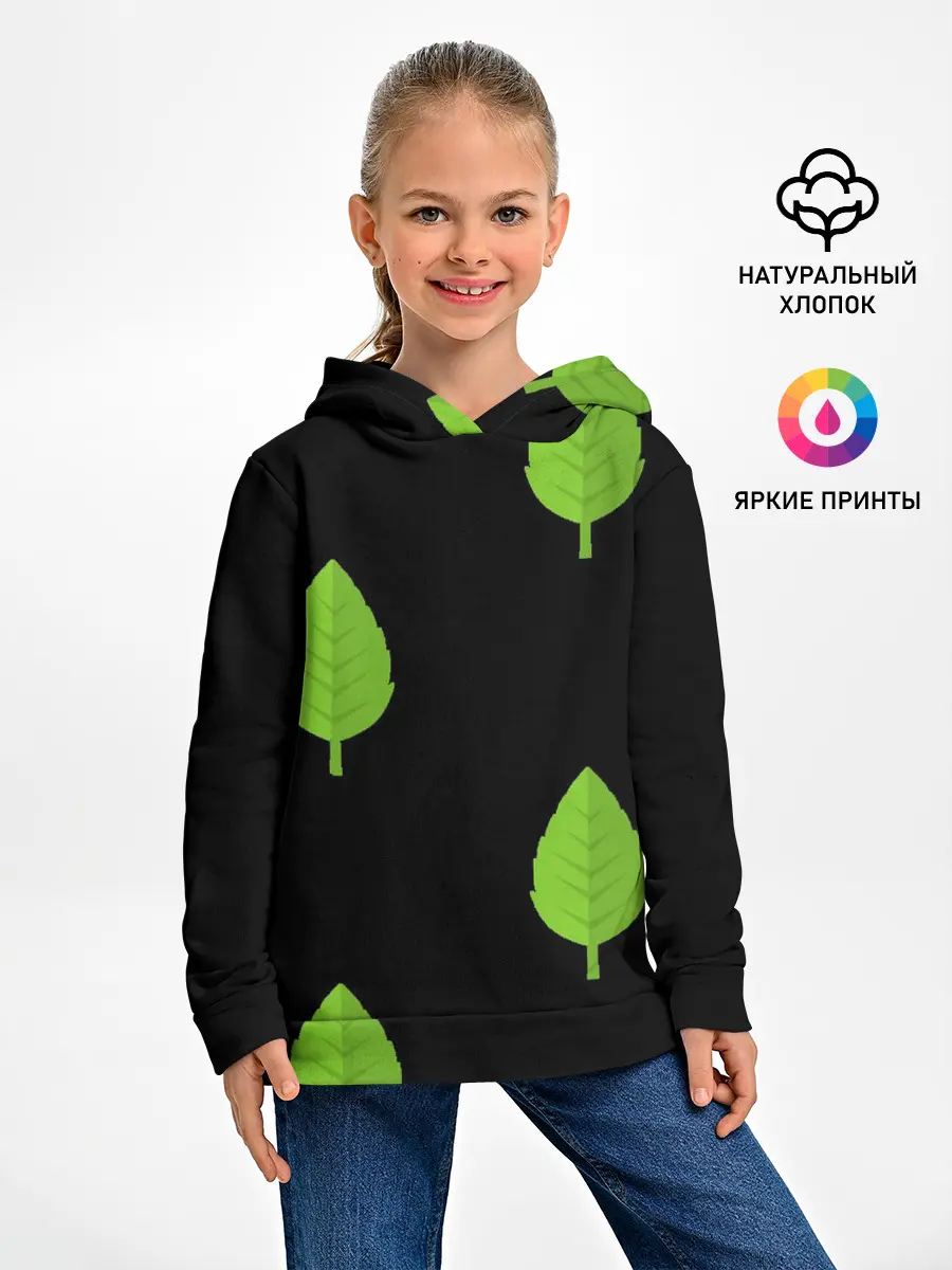 Детское худи / Птица и листочек