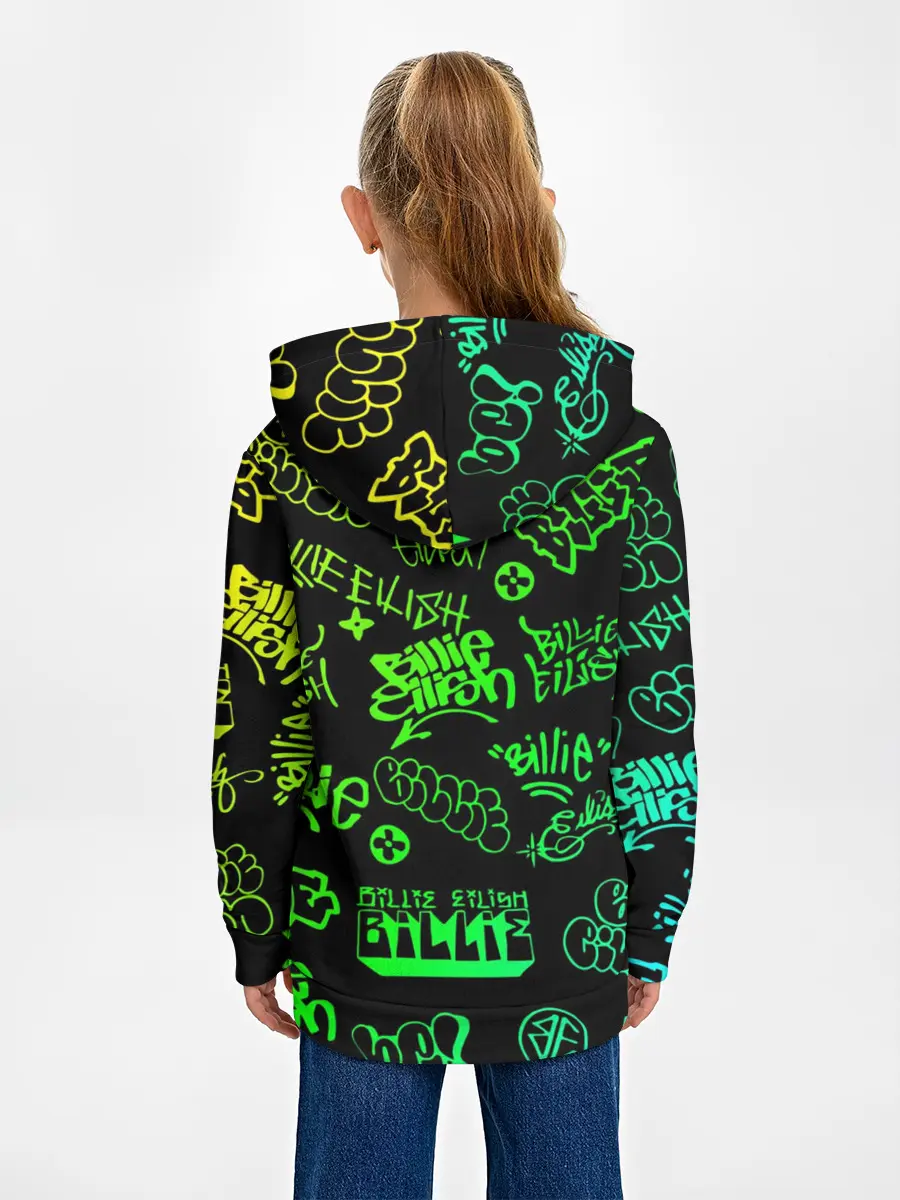 Детское худи / Billie Eilish Graffiti gradien