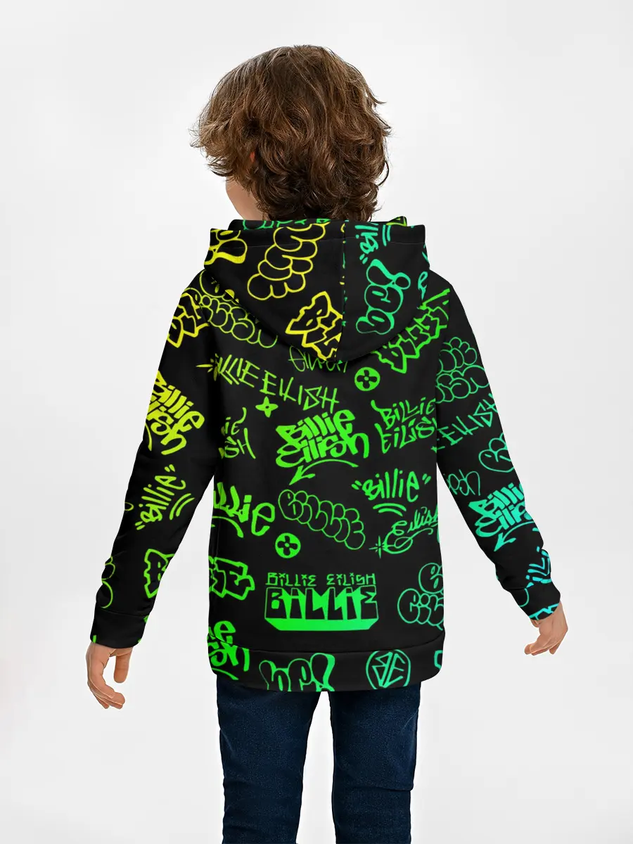 Детское худи / Billie Eilish Graffiti gradien