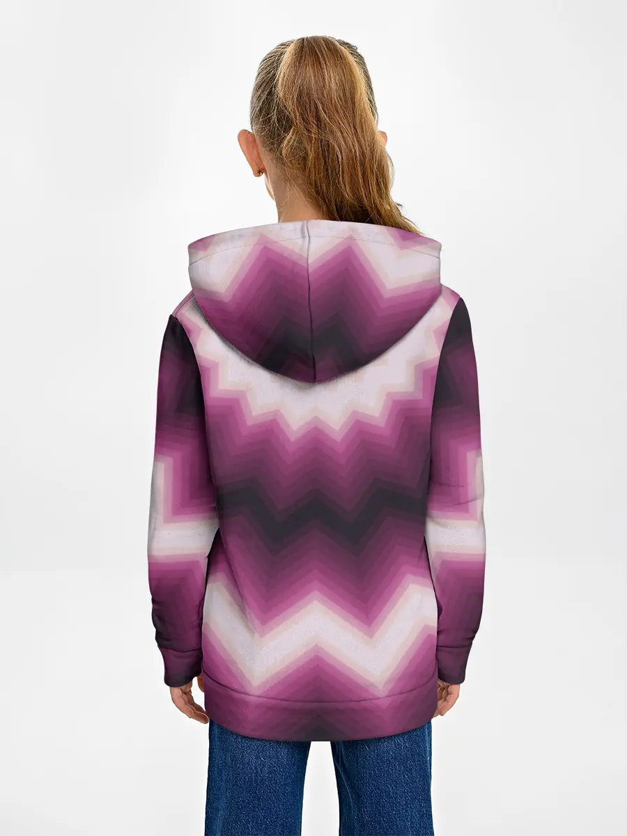 Детское худи / Черно-пурпурный калейдоскоп