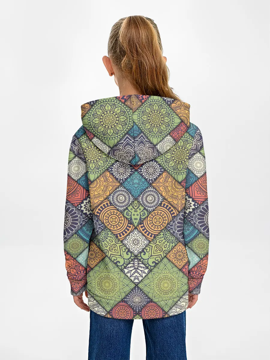 Детское худи / Мандалы лоскутный печворк