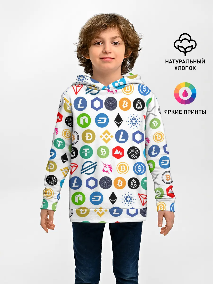 Детское худи / BITCOIN PATTERN | БИТКОИН