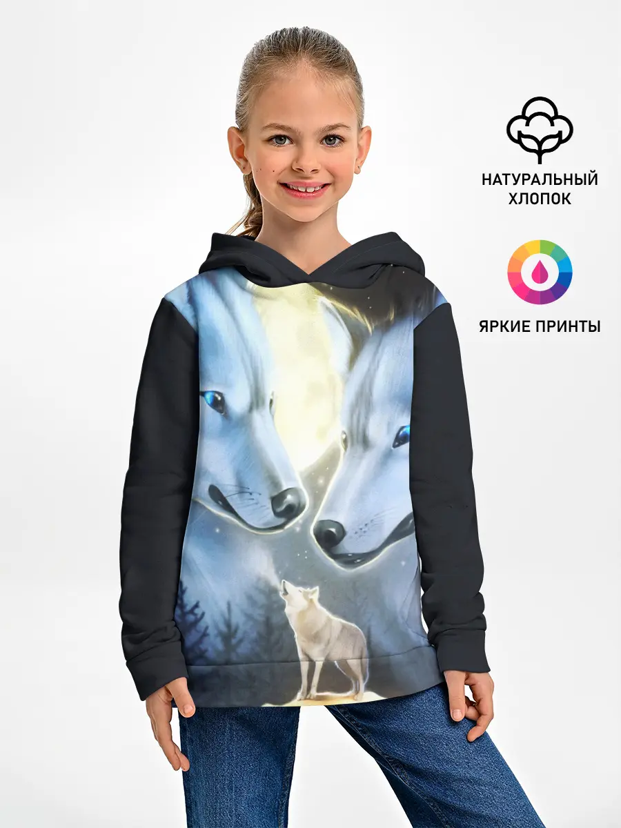 Детское худи / ВОЛК В НОЧИ