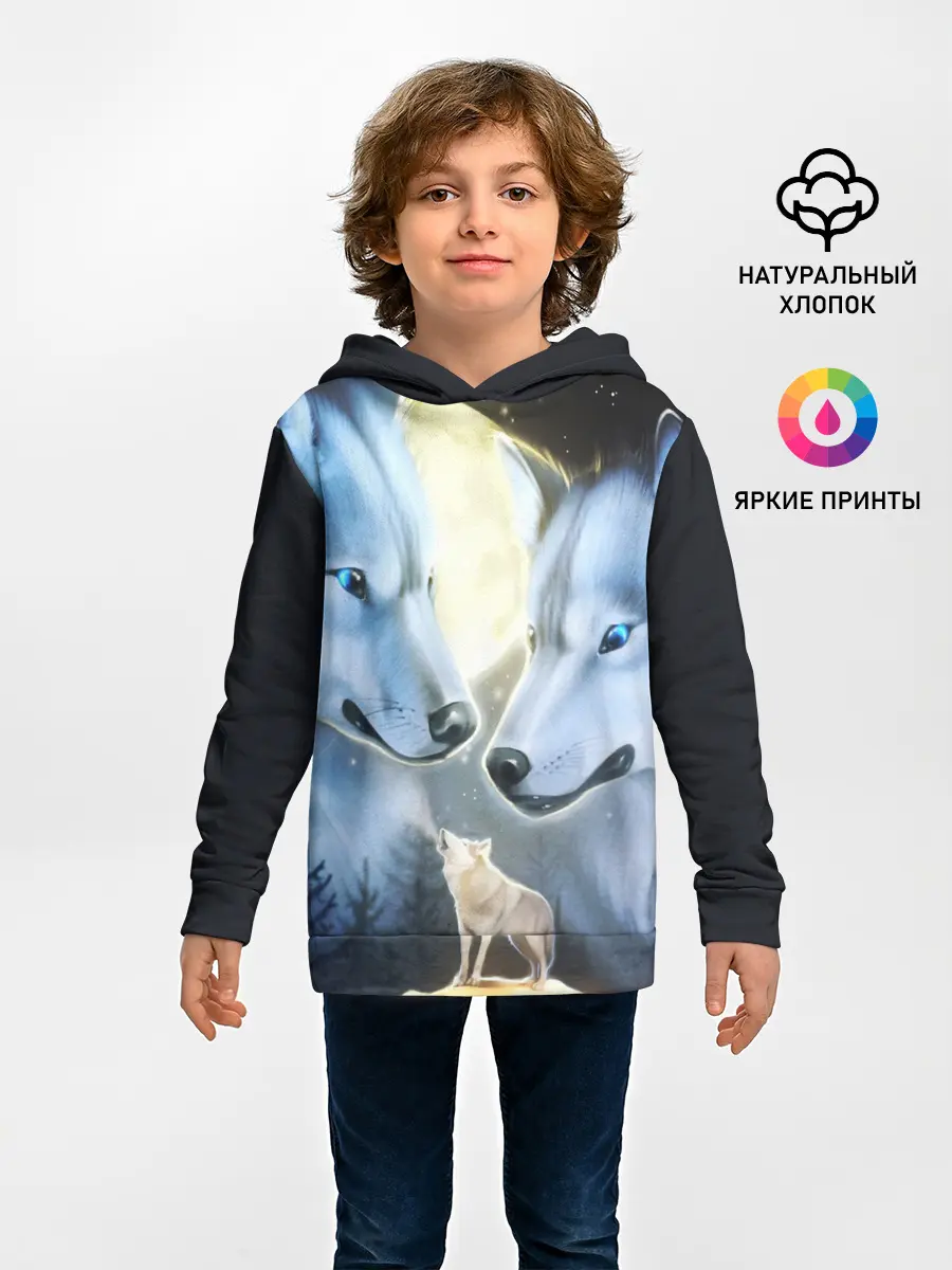 Детское худи / ВОЛК В НОЧИ