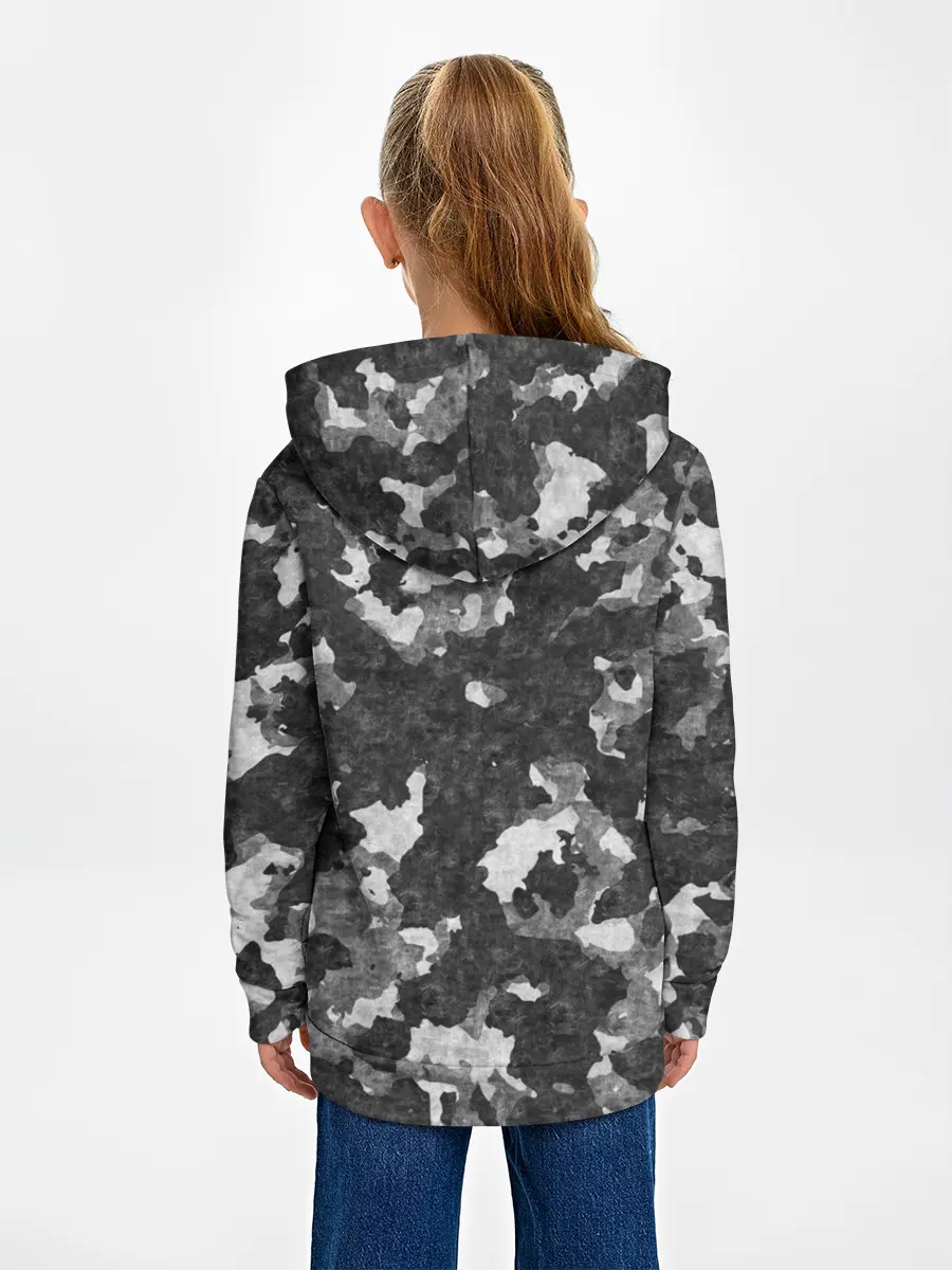 Детское худи / Gray Camouflage