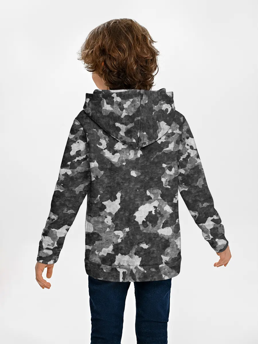 Детское худи / Gray Camouflage