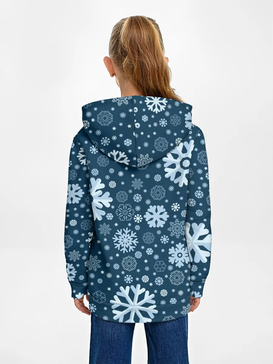 Детское худи / Новогодние снежинки, новый год