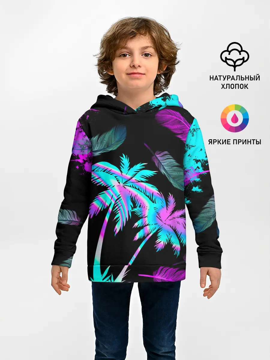 Детское худи / Неоновое лето