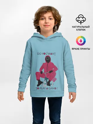 Детское худи / ИГРА В КАЛЬМАРА DO YOU WANT TO PLAY A GAME?