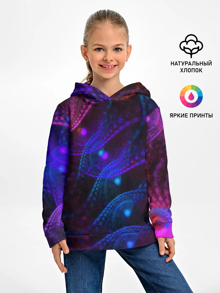 Детское худи / NEON FRACTAL
