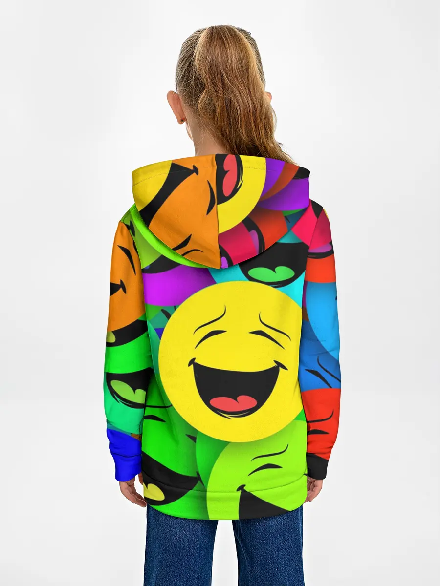 Детское худи / ВЕСЁЛЫЕ СМАЙЛИКИ.