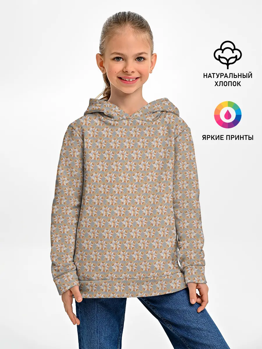 Детское худи / Лисы узор