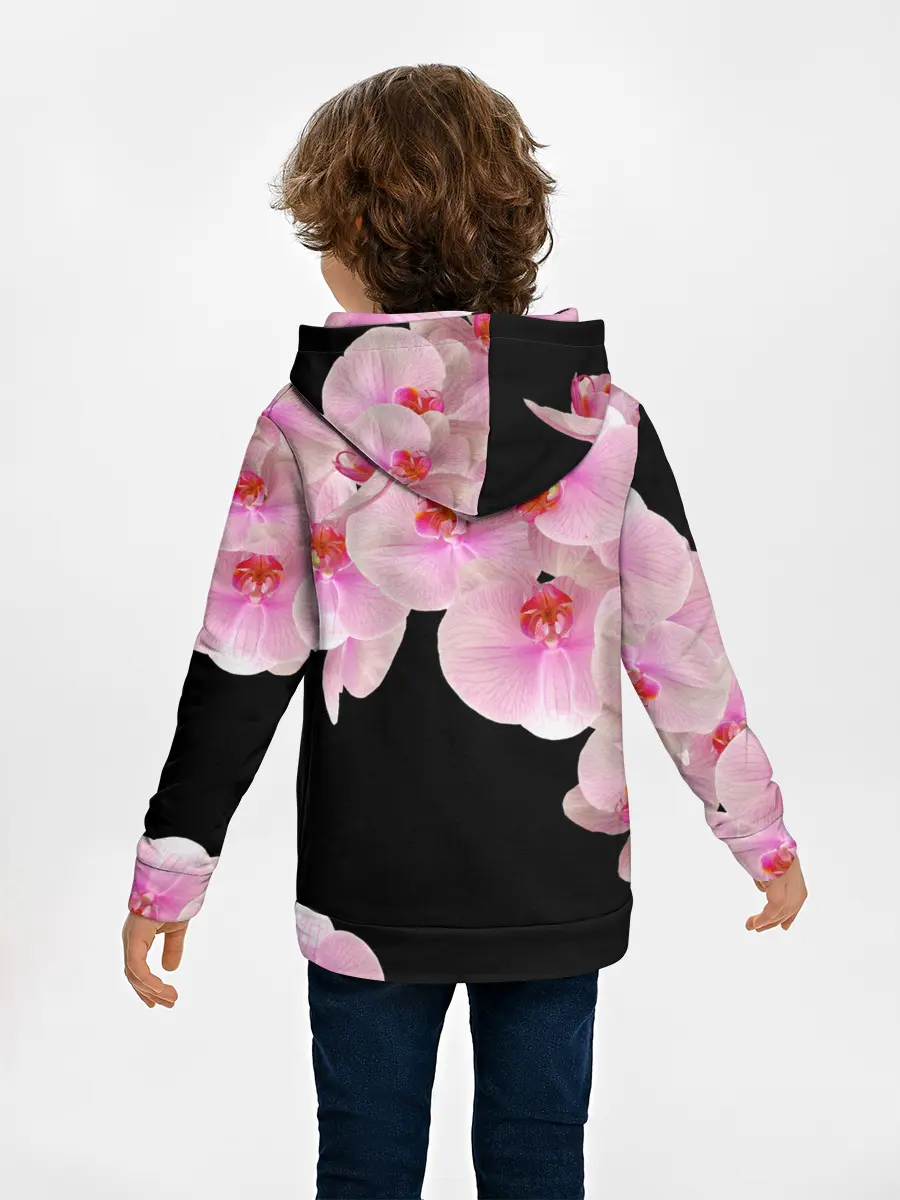Детское худи / Орхидеи в ночи