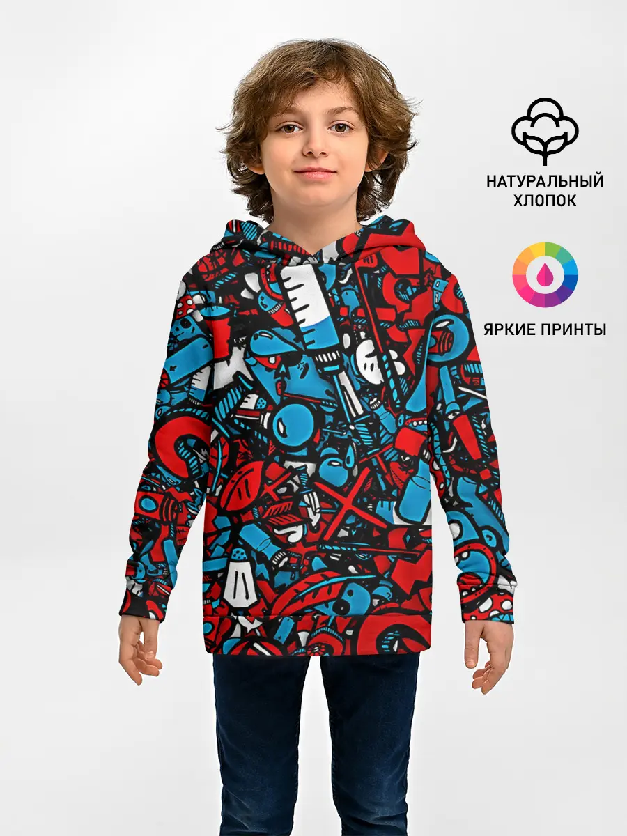 Детское худи / Красно синие безумие