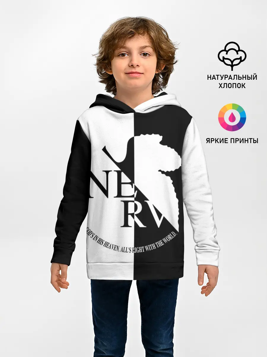 Детское худи / Nerv black and white