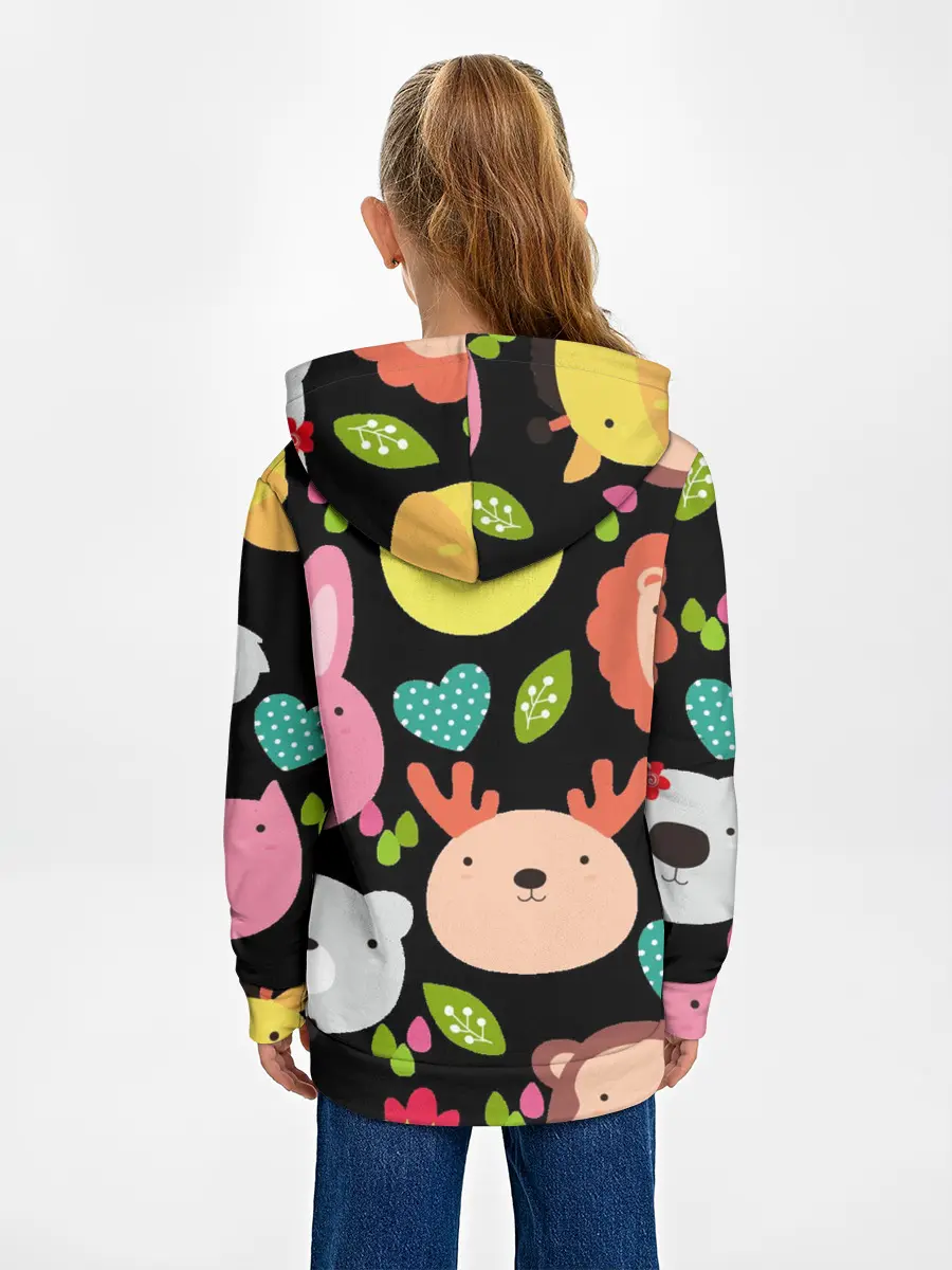 Детское худи / Головы милых животных