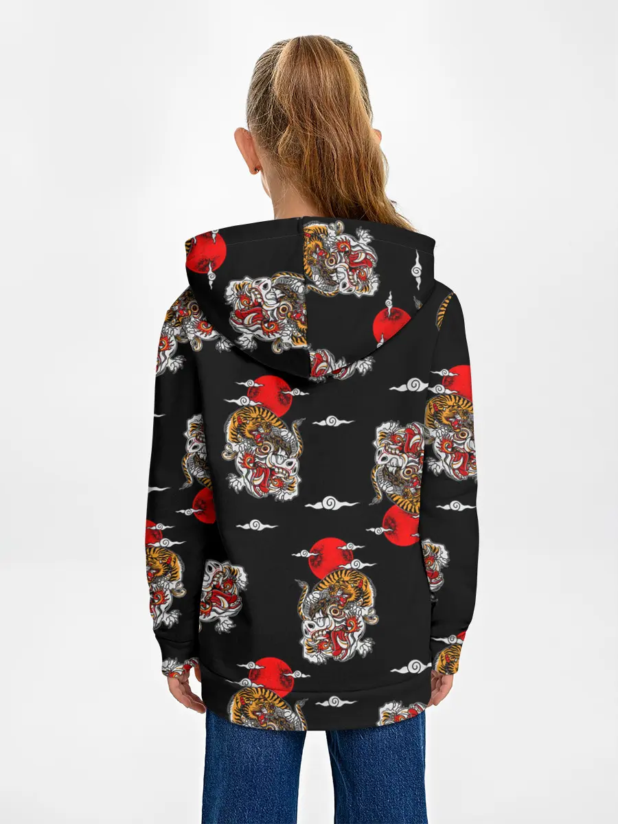 Детское худи / Японский стиль - тигры