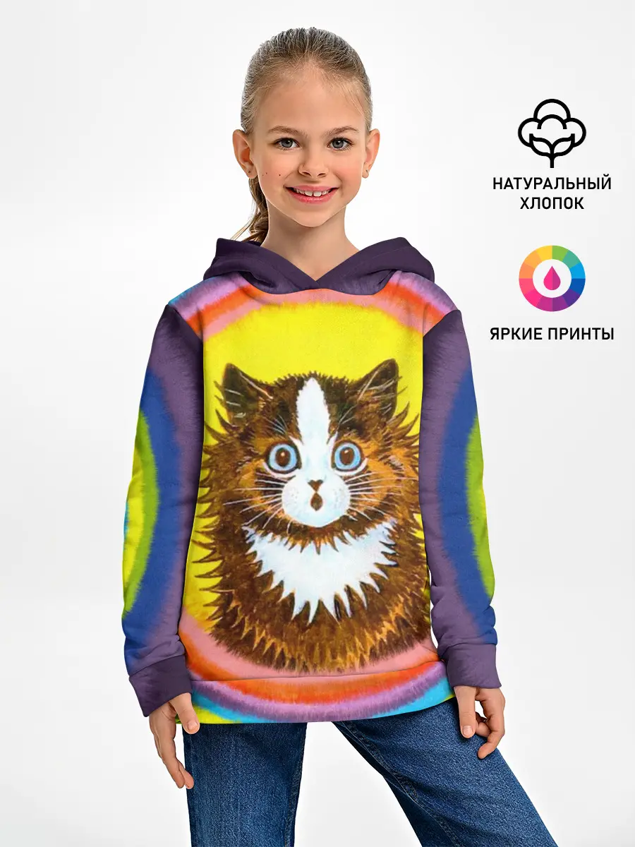 Детское худи / Радужный кот Луиса Уэйна