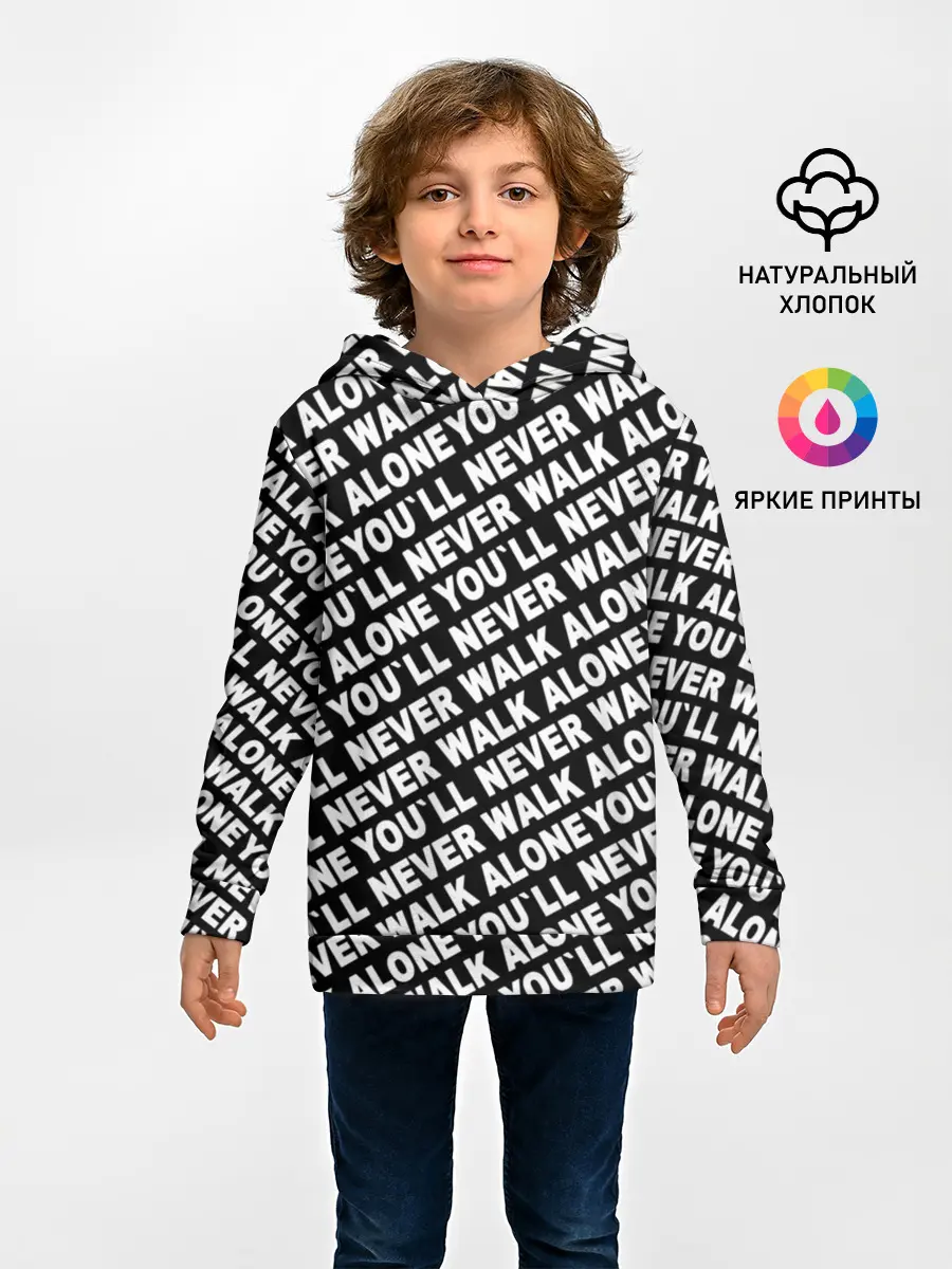 Детское худи / YNWA ЧБ