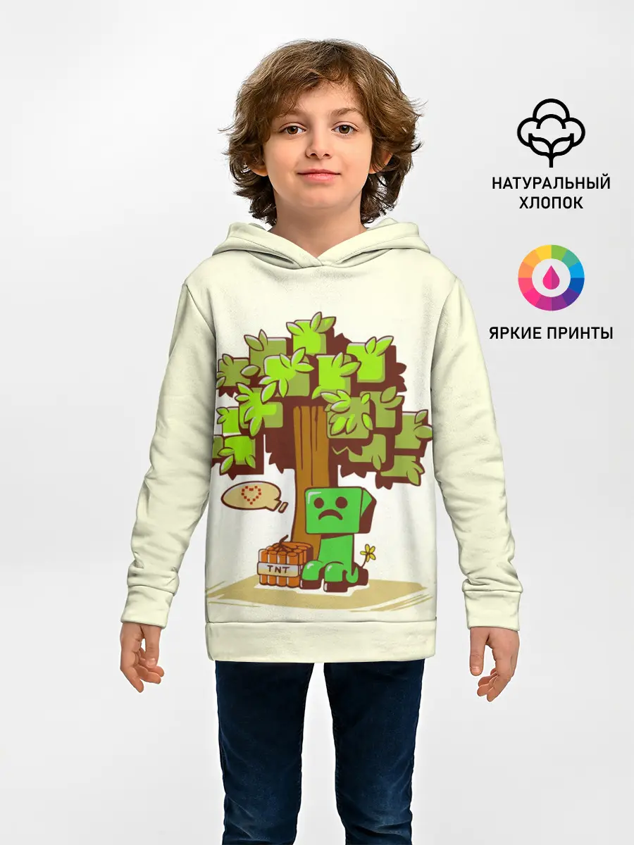 Детское худи / Майнкрафт, Крипер