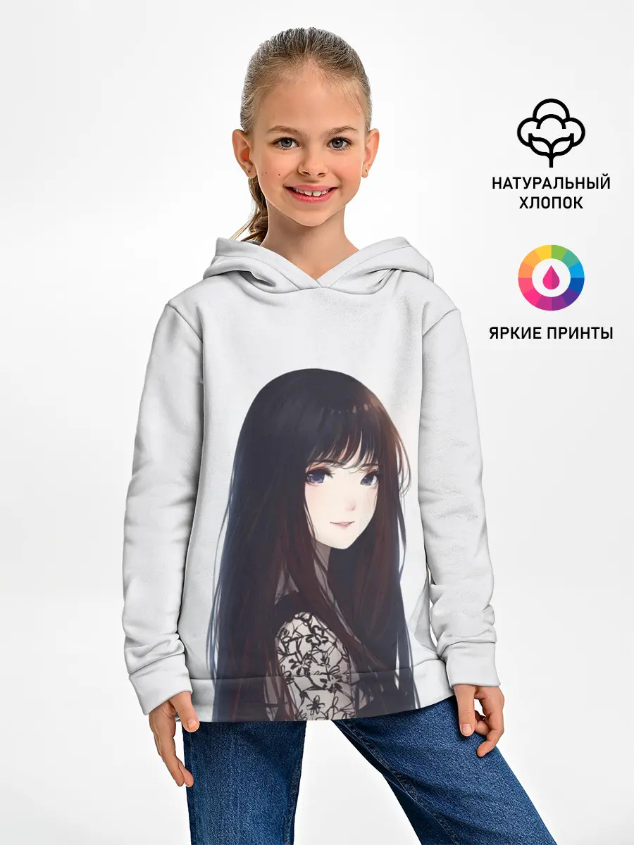 Детское худи / Красивая аниме девушка
