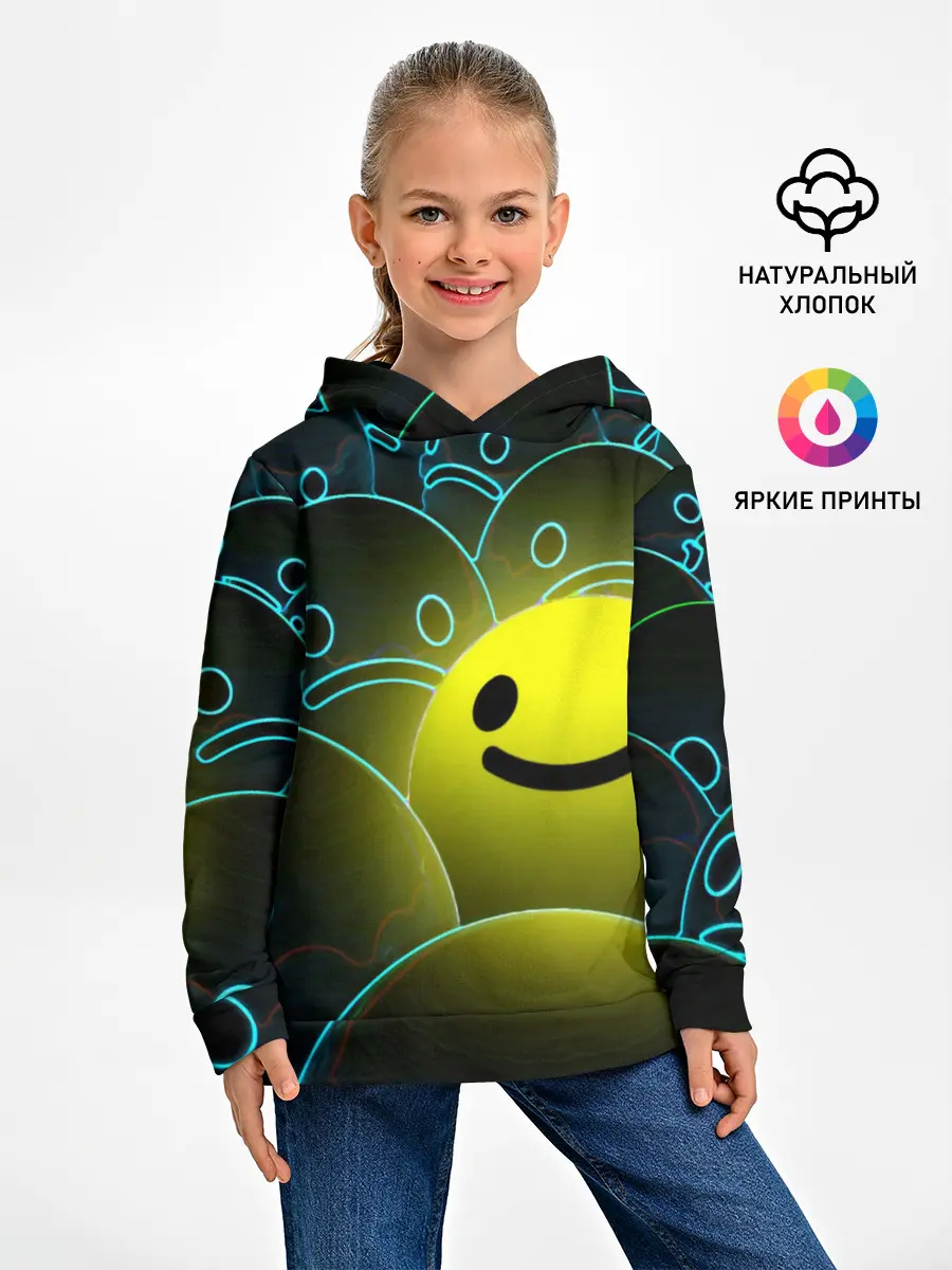 Детское худи / НЕОНОВЫЕ СМАЙЛЫ