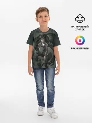 Детская базовая футболка / Леви Аккерман - темная личность