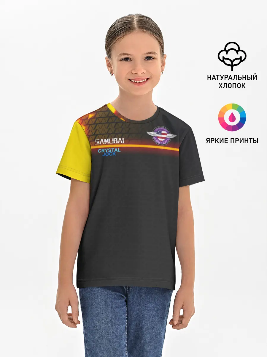 Детская базовая футболка / CYBERPUNK 2077 SAMURAI