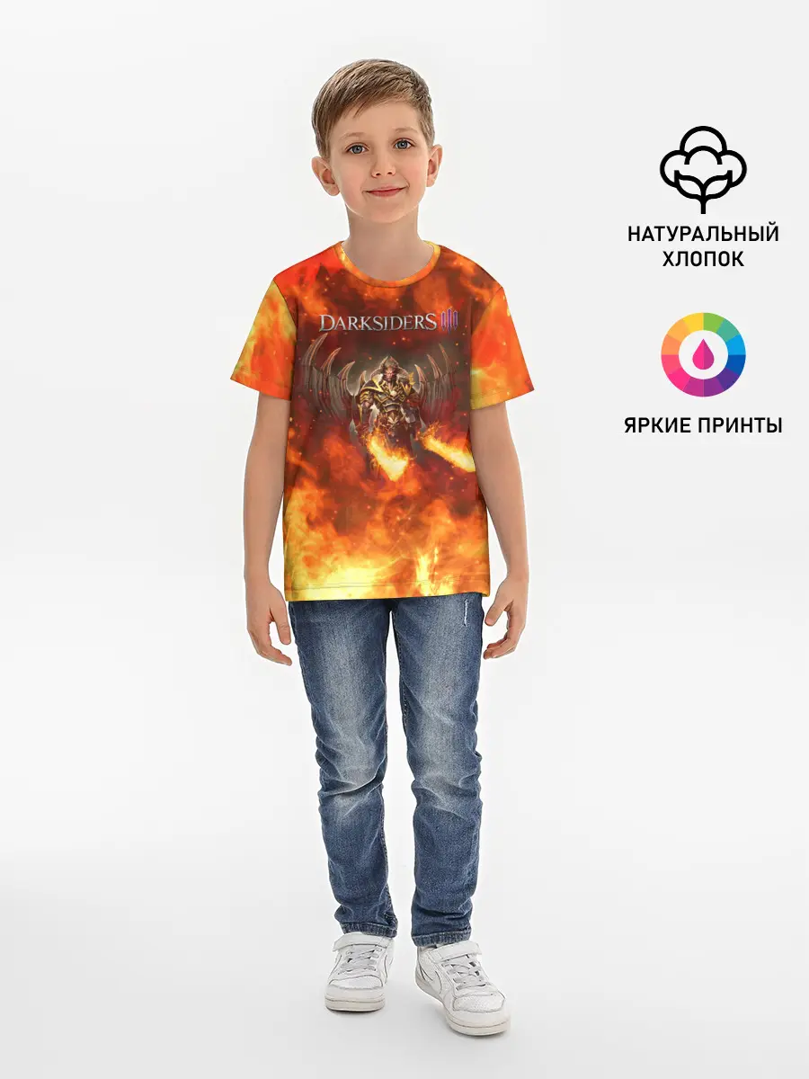 Детская базовая футболка / Darksiders 3 | Гнев Войны 3
