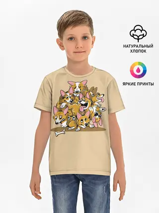 Детская базовая футболка / Корги