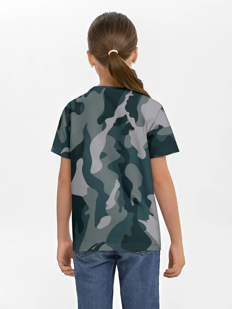 Детская базовая футболка / камуфляж