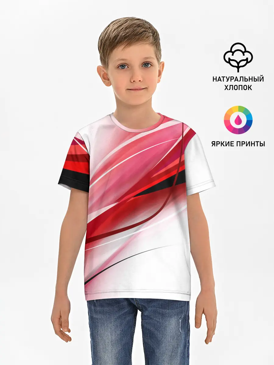 Детская базовая футболка / Красная линия
