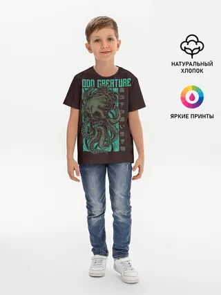 Детская базовая футболка / Дьявольский осьминог