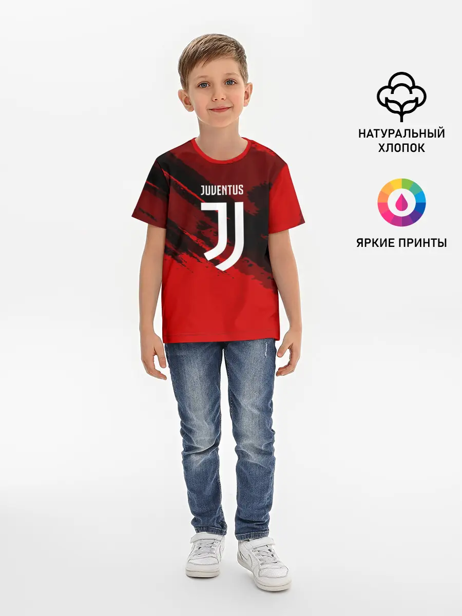 Детская базовая футболка / JUVENTUS SPORT RED