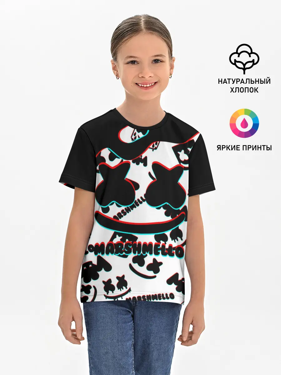 Детская базовая футболка / MARSHMELLO GLITCH.