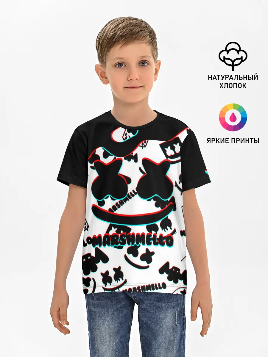 Детская базовая футболка / MARSHMELLO GLITCH.