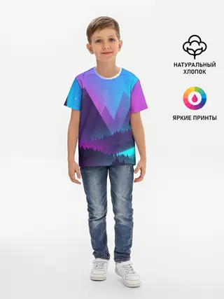 Детская базовая футболка / NEON FOREST