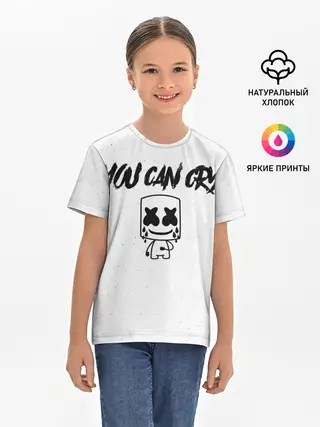 Детская базовая футболка / Marshmello. You can cry