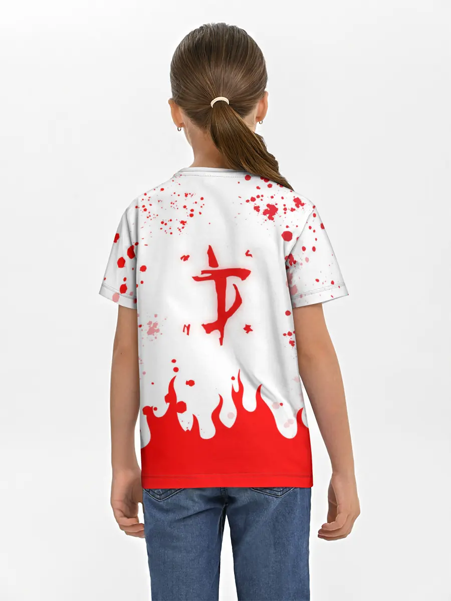 Детская базовая футболка / Doomguy vs Cyberdemon