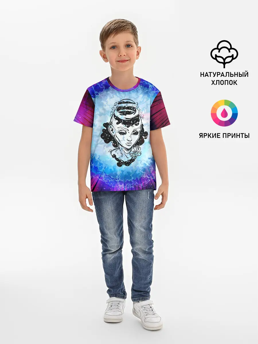 Детская базовая футболка / ГОСПОЖА ГАЛАКТИКА | SPACE GIRL