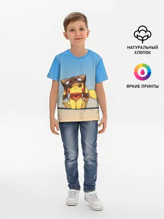 Детская базовая футболка / Пикачу