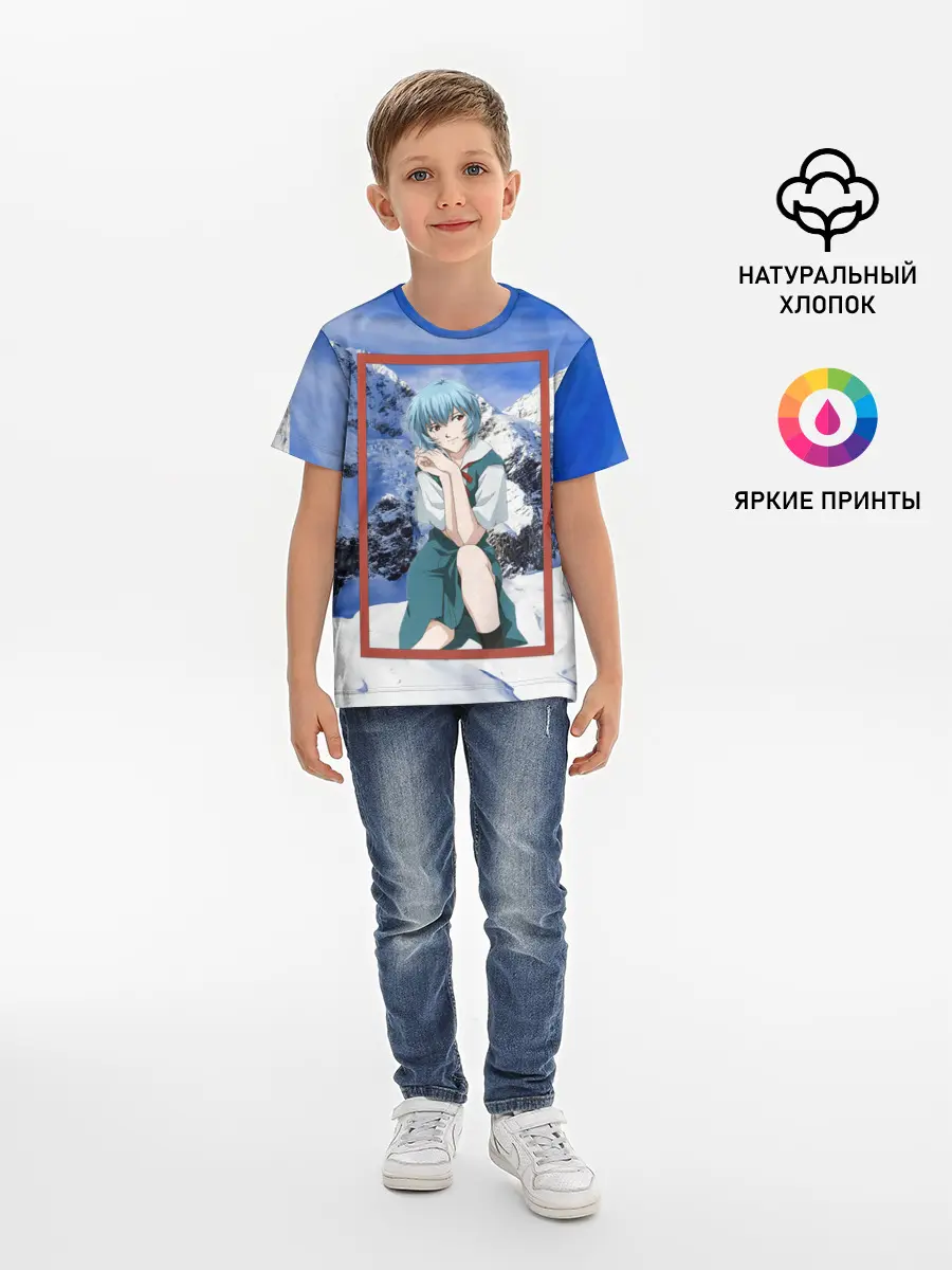 Детская базовая футболка / Рей Аянами