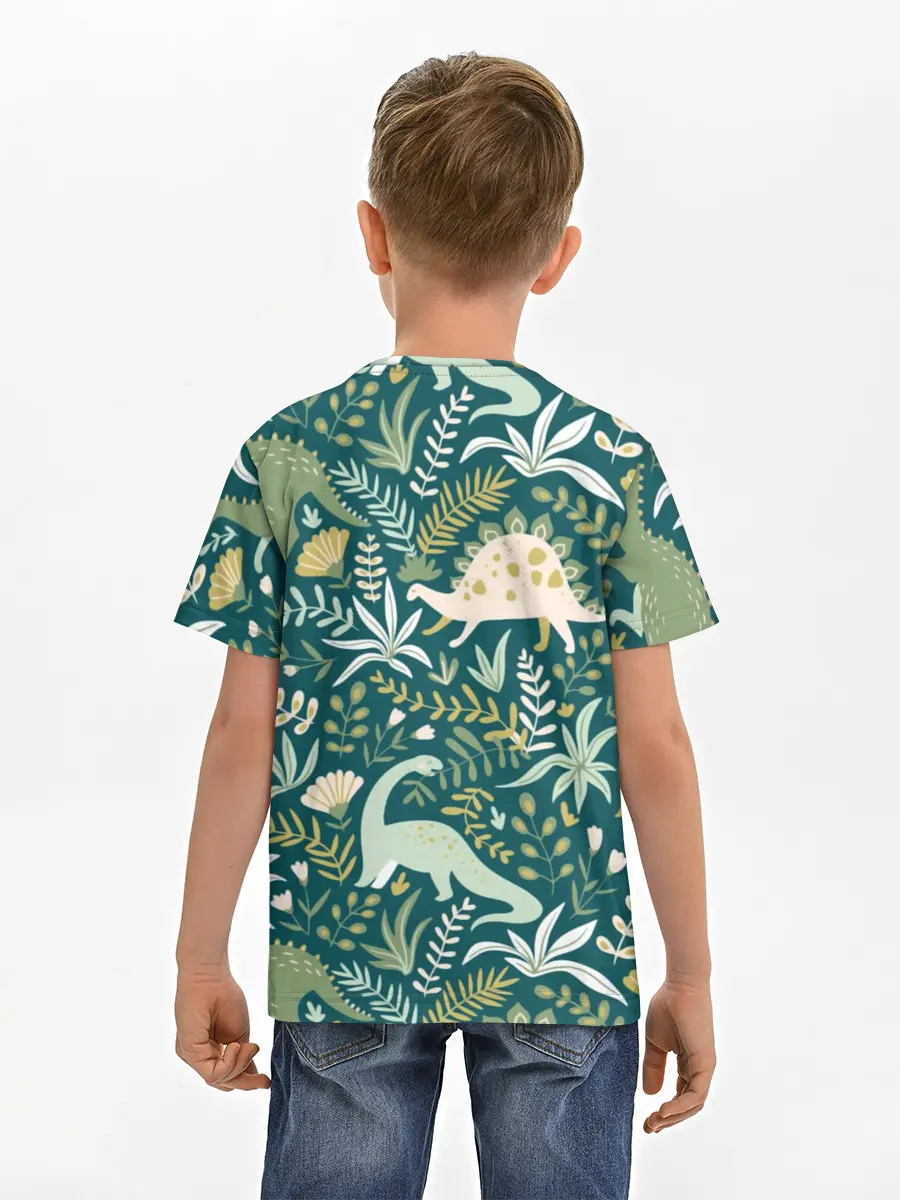 Детская базовая футболка / Динозавры