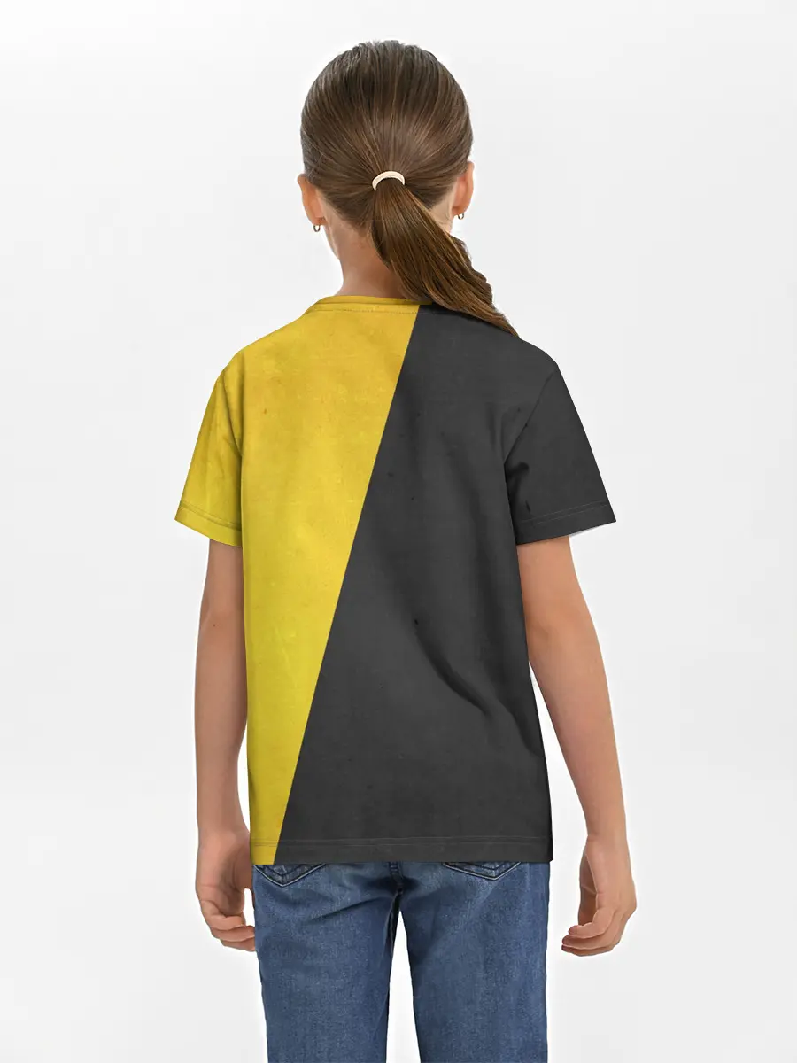 Детская базовая футболка / Yellow and Black Emoji