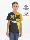 Детская базовая футболка / Yellow and Black Emoji