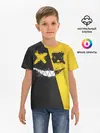 Детская базовая футболка / Yellow and Black Emoji