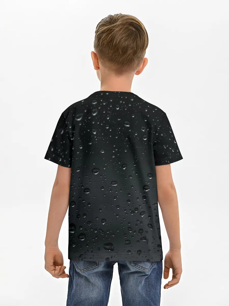 Детская базовая футболка / Ночной дождь