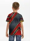 Детская базовая футболка / Black & Red 3D